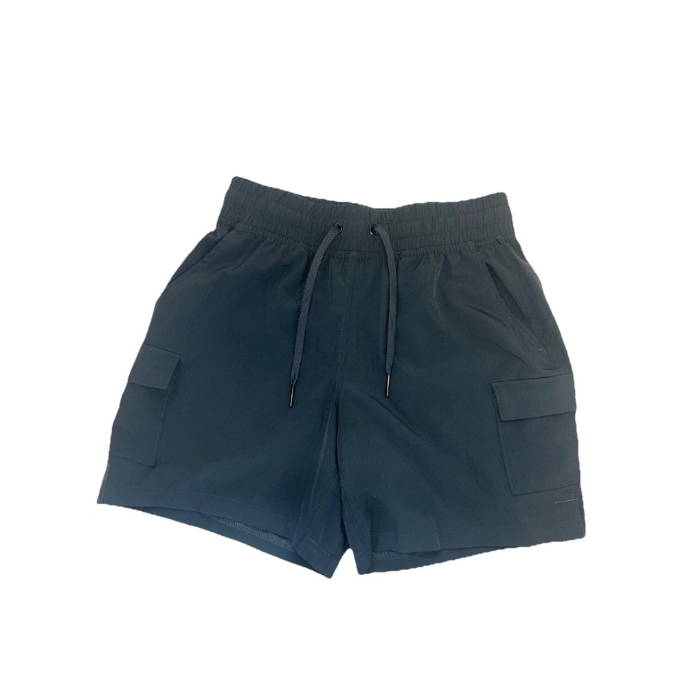 Mondetta Outdoor Project Women Slate Blue Cargo Shorts Sz S Elastic Waist Hiking